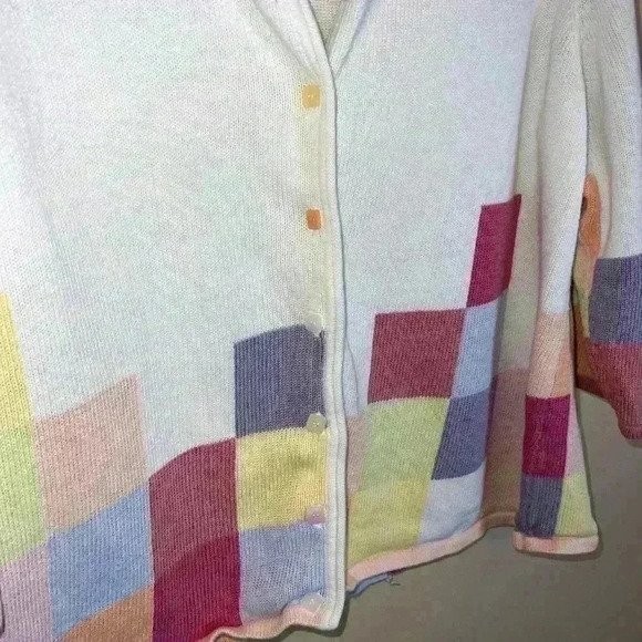 VINTAGE SQUARE COLORFUL CARDIGAN - Picture 9 of 12